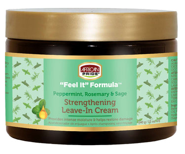 African Pride “Feel It” Formula Strengthening Leave-In Cream – 12 oz - ANNS BEAUTY SUPPLY